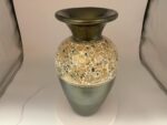 Floor Vase, 18 Inch Mosaic Vase – Tall Cylinder Made of Brass with Dandelion and... - Image 4