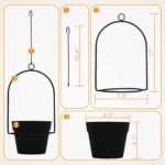 Gardzen 3 Packs Hanging Pots for Plants Outdoor & Indoor, Black Hanging Planter,... - Image 5