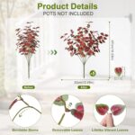Ivydale Artificial Plants Outdoor 5 Pcs, Faux Greenery Plants Outdoor UV Resista... - Image 3