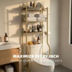 GloTika 3-Tier Over Toilet Storage with Anti-Tilt Safety System - 150lb Total Ca... - Image 5