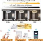 Modern LED Ring Pendant Light Dimmable Crystal Chandelier 15.7" Gold Crystal Cha... - Image 7