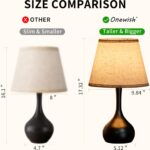 ONEWISH Touch Bedside Lamp for Bedroom, 3-Way Dimmable Farmhouse Table Lamps for... - Image 7