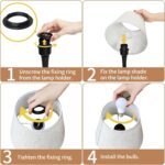 ONEWISH Touch Bedside Lamp for Bedroom, 3-Way Dimmable Farmhouse Table Lamps for... - Image 9