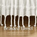 Boho Knitted Chenille Blanket with Tassels - Lightweight & Soft All-Season Throw... - Image 6