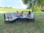 Sophia & William Half-Moon Patio Furniture Set, Curved Outdoor Sofa for 6 with C... - Image 3