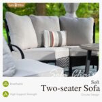 Sophia & William Half-Moon Patio Furniture Set, Curved Outdoor Sofa for 6 with C... - Image 4