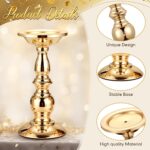 3 Sets Gold Pillar Candle Holders Metal Candle Holders for Pillar Candles, LED F... - Image 4