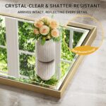 Brushed Gold Bathroom Mirror, 16''x 24'' Beveled Gold Bathroom Vanity Mirror, An... - Image 5