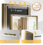 Brushed Gold Bathroom Mirror, 16''x 24'' Beveled Gold Bathroom Vanity Mirror, An... - Image 7