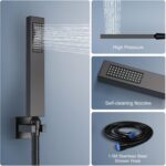 Thermostatic Shower System,Waterfall Rainfall Smart Shower System with Handheld ... - Image 6
