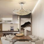 A Million Modern Crystal Chandelier Luxury Ship Design 25" Silver Pendant 8-Ligh... - Image 6
