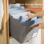 AARAINBOW 4 Pcs Closet Clothes Organizer with Handle, Closet Shelf Fabric Storag... - Image 5