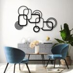 Geometric Metal Wall Art, Modern Luxury Style Metal Wall Art, Abstract Lines Dec... - Image 4