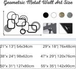 Geometric Metal Wall Art, Modern Luxury Style Metal Wall Art, Abstract Lines Dec... - Image 5