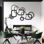 Geometric Metal Wall Art, Modern Luxury Style Metal Wall Art, Abstract Lines Dec... - Image 6