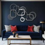 Geometric Metal Wall Art, Modern Luxury Style Metal Wall Art, Abstract Lines Dec... - Image 7