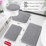 OLANLY Bathroom Rugs 30x20, Extra Soft Absorbent Chenille Bath Rugs, Rubber Back... - Image 3