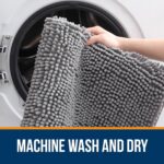 OLANLY Bathroom Rugs 30x20, Extra Soft Absorbent Chenille Bath Rugs, Rubber Back... - Image 6