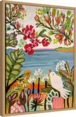 Amanti Art Framed Canvas Wall Art 24x18 Birds in the Garden II by Karen Fields, ... - Image 3