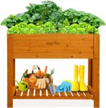 Raised Garden Bed 48"x24"x33" Large Wood Planter Box with Legs Outdoor Wooden El... - Image 3