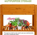 Raised Garden Bed 48"x24"x33" Large Wood Planter Box with Legs Outdoor Wooden El... - Image 5