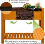 Raised Garden Bed 48"x24"x33" Large Wood Planter Box with Legs Outdoor Wooden El... - Image 6