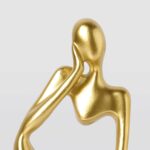 BrownLove 3pcs Golden Decor Thinker Statue Abstract Art Sculpture，Resin Collecti... - Image 5