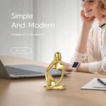 BrownLove 3pcs Golden Decor Thinker Statue Abstract Art Sculpture，Resin Collecti... - Image 7