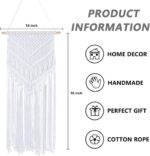 RLoncomix Macrame Wall Hanging Boho Art Hand Woven Geometric Tassel Chic Home Ap... - Image 3