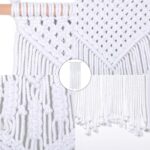 RLoncomix Macrame Wall Hanging Boho Art Hand Woven Geometric Tassel Chic Home Ap... - Image 4