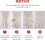 RLoncomix Macrame Wall Hanging Boho Art Hand Woven Geometric Tassel Chic Home Ap... - Image 6