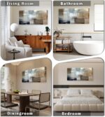 Baisuart A61298 Canvas Prints Abstract Wall Art Print Paintings Grey and Brown S... - Image 3