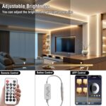 IP67 Waterproof Warm White Dimmable Dotless COB LED Strip Light with Remote & Ap... - Image 5
