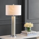 SAFAVIEH Lighting Collection – Set of 2 Ollie Modern Contemporary Cream Faux Sna... - Image 3