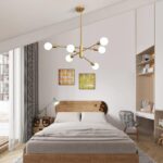 Sputnik Chandelier Modern Industrial E26 Gold Chandeliers Mid Century Ceiling Li... - Image 8