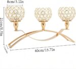 Vidisan Crystal Candle Holders,3 Arms Table Candelabras,Buffet Cabinet Candelabr... - Image 3