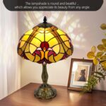 Luxury 12" Handmade Tiffany Style Table Lamp, Baroque Stained Glass Lamp for Bed... - Image 4