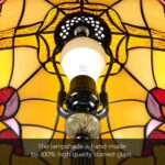 Luxury 12" Handmade Tiffany Style Table Lamp, Baroque Stained Glass Lamp for Bed... - Image 6