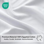 Queen Size Fitted Sheet Only White, 100% Egyptian Cotton 600 Thread Count, 16" D... - Image 4