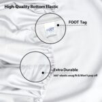 Queen Size Fitted Sheet Only White, 100% Egyptian Cotton 600 Thread Count, 16" D... - Image 6