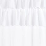 Madison Park White Cotton Ruffle Window Panel, Solid Anna Voile Single Window Cu... - Image 4