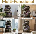 Sunnydaze Tabletop Water Fountain - 15-Inch 6-Tier Relaxing Indoor Desktop Water... - Image 4