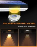Solar Fence Lights Outdoor, Waterproof LED,RGB Color Mode 6 Solid Monochrome, So... - Image 9