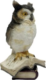 Nature's Mark Wise Owl on Stack of Books Figurine – 6.1" Realistic Owl Statue – ... - Image 6