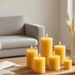 Natural Beeswax Candles Set of 6, Handmade Beeswax Pillar Candles Set, 6 Sizes, ... - Image 7