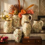 Vintage Ceramic Vase - 8.2 Inch Hand-Painted Roses with Ice Crackle Glaze Finish... - Image 7