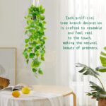 Fake Pothos in Rope - Hanging Pot, Artificial Pothos Plants for Home Decor Indoo... - Image 7