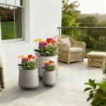 Kante 15.3"+11.6"+8.2" Dia Round Concrete Planter, Large Outdoor Indoor Planter ... - Image 5