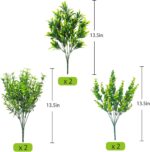 Ouddy Decor 6 Bundles Artificial Greenery Stems Mixed Fake Plastic Plants Eucaly... - Image 3
