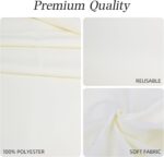 WIGENIUS 6 Pack Faux Linen Ivory Tablecloth Rectangle 60 x 102 Inches Waterproof... - Image 4